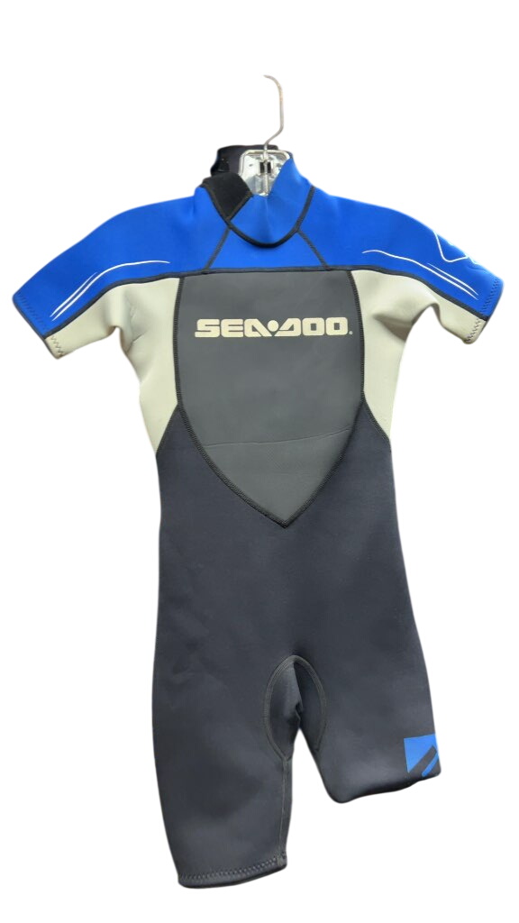 Sea-Doo Junior 8 Shorty Wetsuit - Blue/Grey/Black - image 1