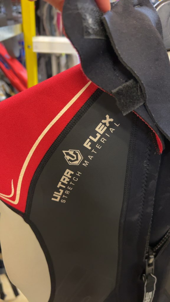 Sea-Doo Junior Shorty Wetsuit Ultra Flex Red/Black/Grey Used Size 10