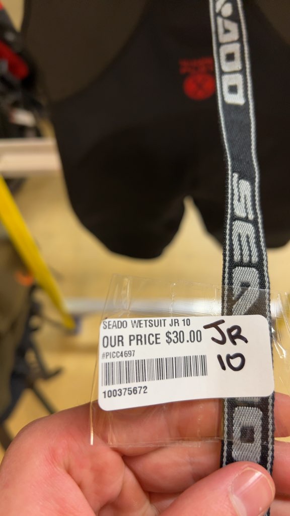 Sea-Doo Junior Shorty Wetsuit Ultra Flex Red/Black/Grey Used Size 10