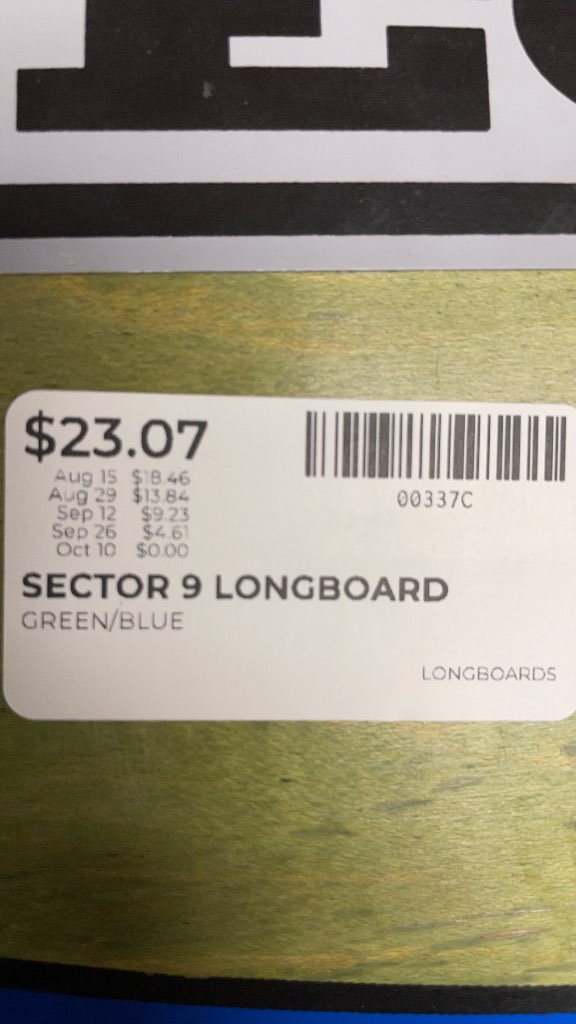 Sector 9 Pintail Longboard - Green/Blue