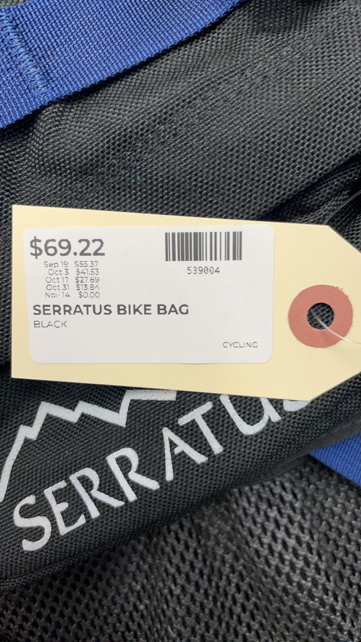 Serratus Pannier Bike Bag Black