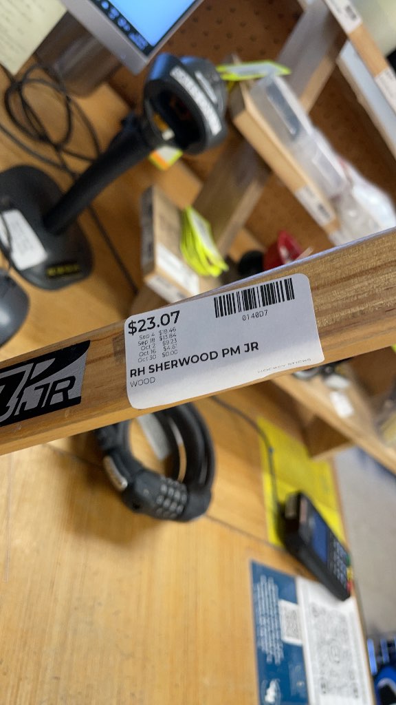 Sher-Wood PMP 6087 Junior Wood Hockey Stick - RH