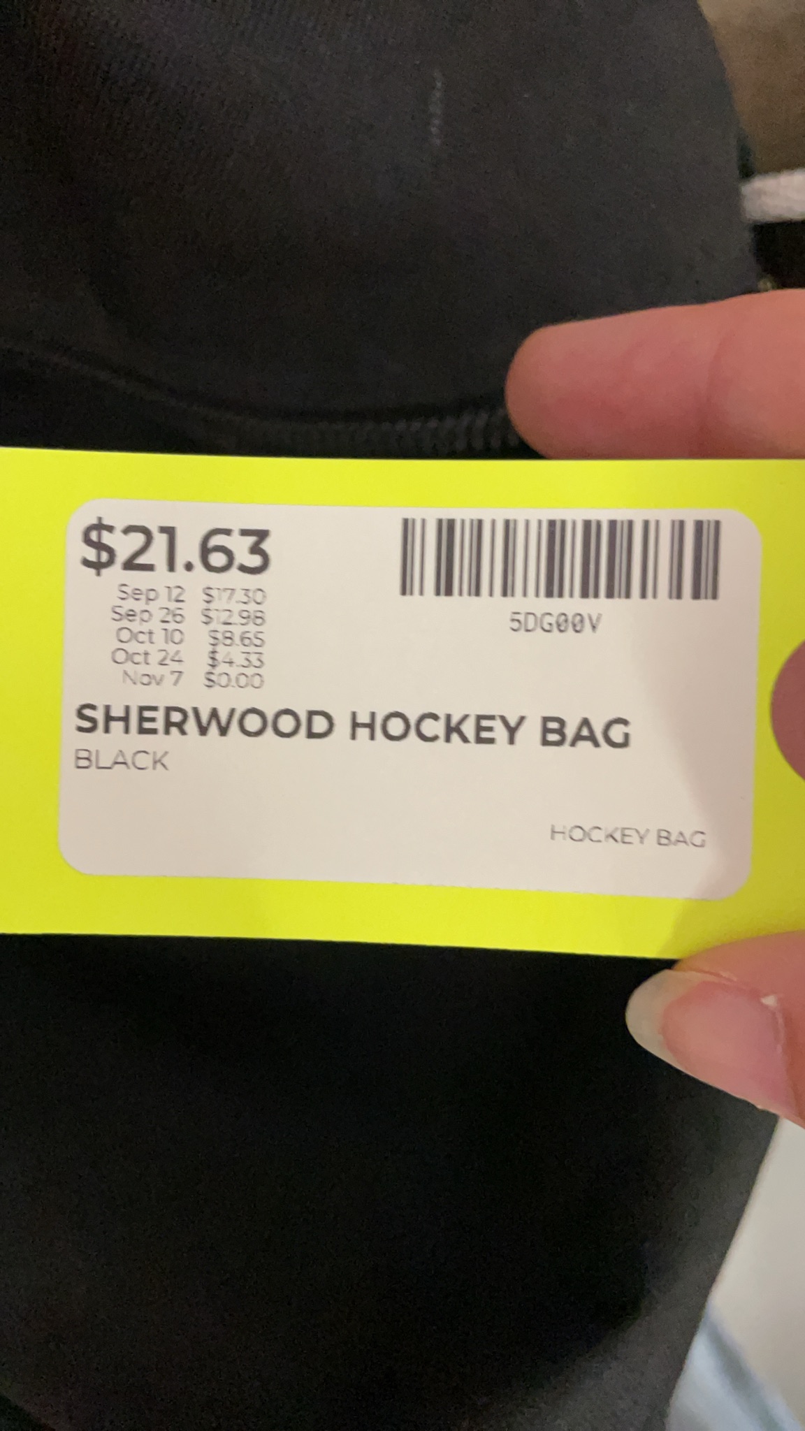 Sherwood Hockey Bag Black