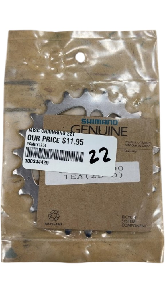 Shimano 22T Chainring New in Bag Silver - image 1