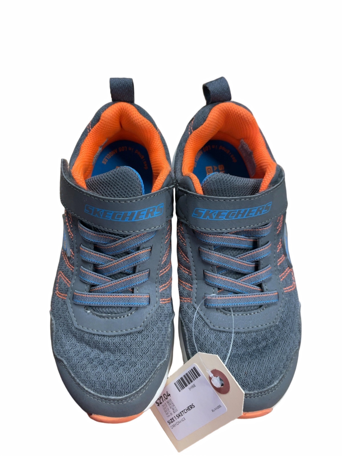 Skechers Runners Size 1 Grey/Orange - image 1