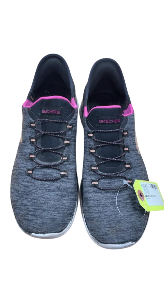 Skechers Size 8 Black/Pink Running Shoes
