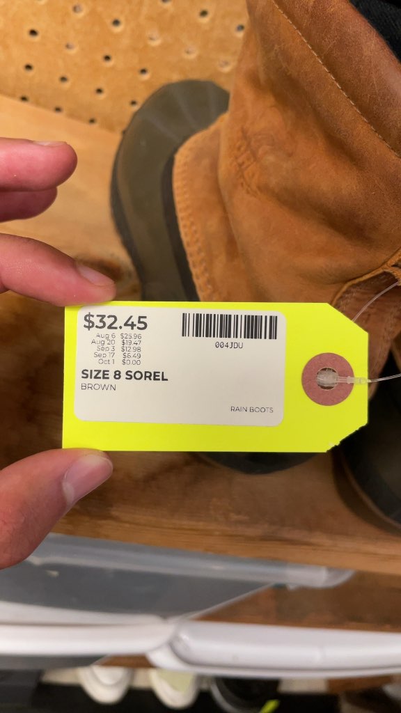 Sorel Brown Waterproof Rain Boots - Size 8