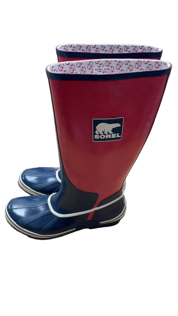 Sorel Ladies Rain Boots - Red/Blue - Size 11 - image 1