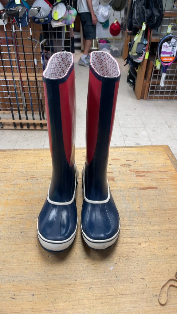 Sorel Ladies Rain Boots - Red/Blue - Size 11
