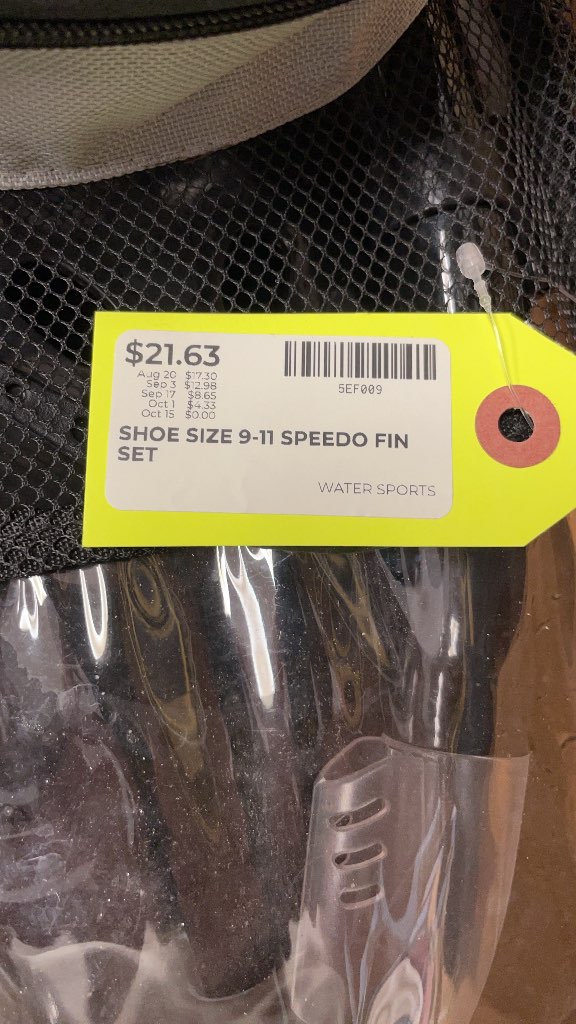 Speedo Fin Set Shoe Size 9-11