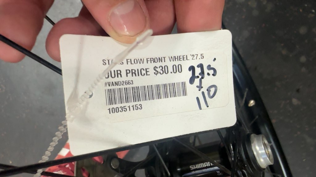 Stan's Flow 27.5" Front Wheel - Shimano HB-MT410 Hub