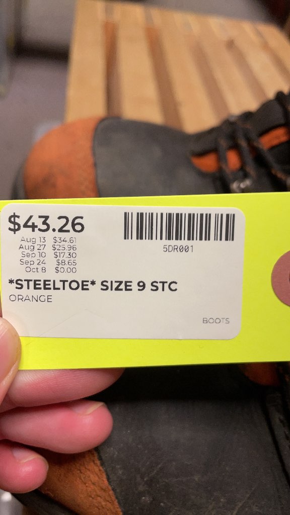 STC Steel Toe Work Boots - Size 9