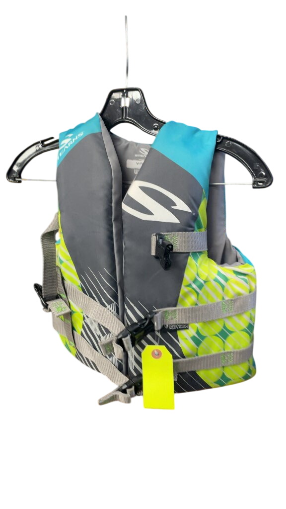 Stearns Youth Life Jacket PFD 50-90 lbs Grey/Green/Blue