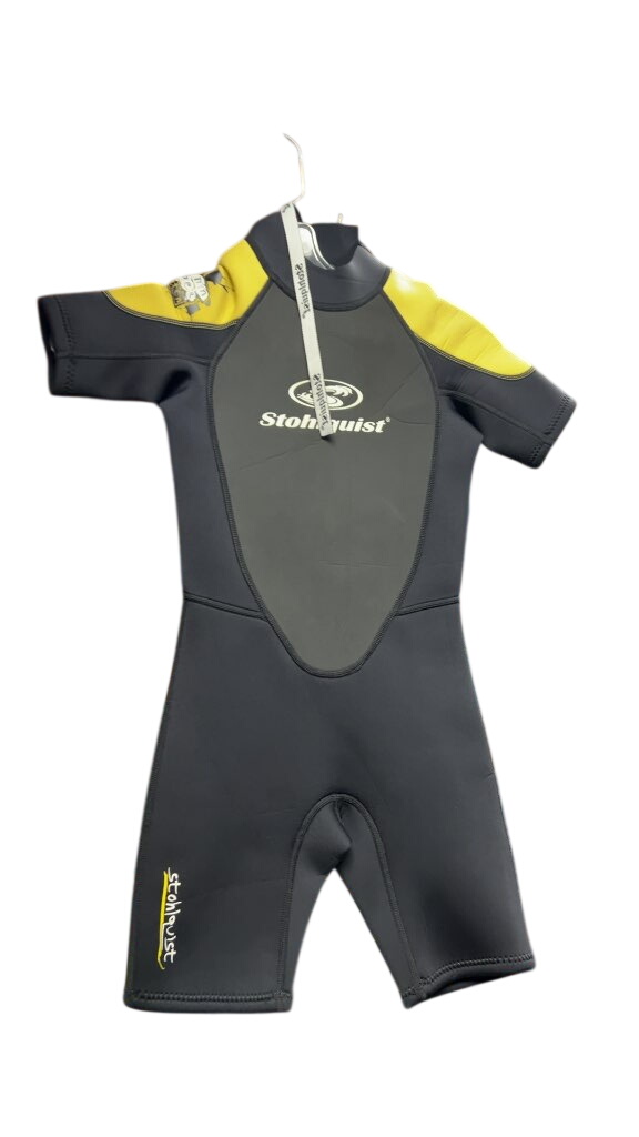 Stohlquist Junior 2mm Shorty Wetsuit - Black/Yellow - Size 7-8 - image 1