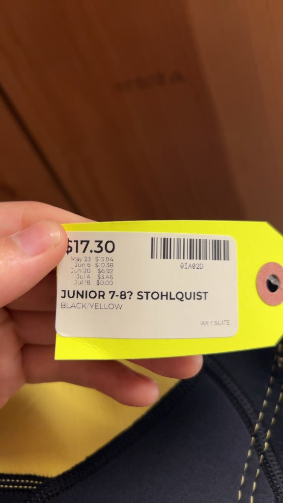 Stohlquist Junior 2mm Shorty Wetsuit - Black/Yellow - Size 7-8