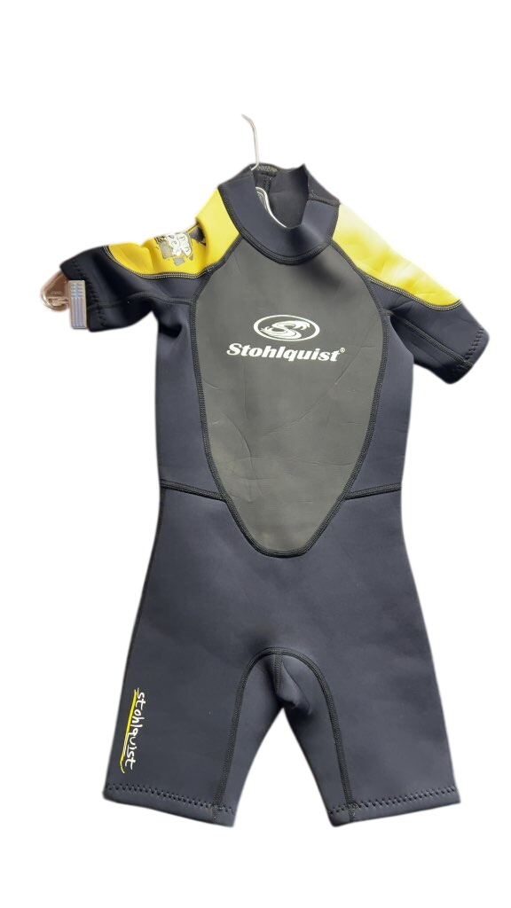 Stohlquist Junior Medium 2mm Shorty Wetsuit - Black/Yellow - image 1