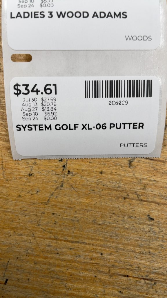 System Golf XL-06 Putter