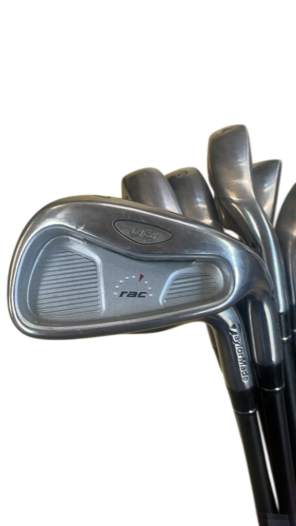 TaylorMade RAC OS Iron Set Used 3-9 Irons
UG65 flex R shafts - image 1