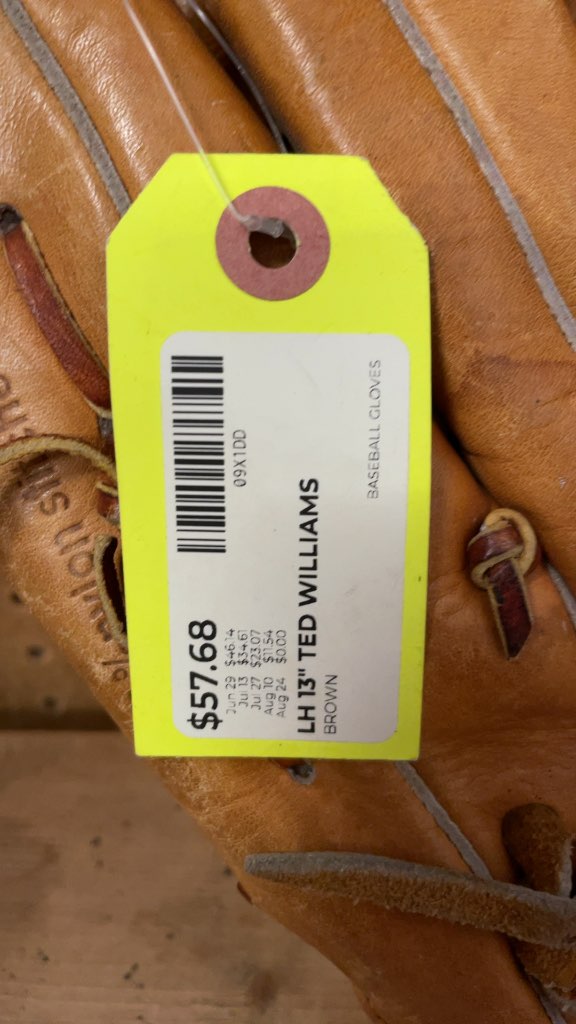 Ted Williams Model 400 13" Left Hand Throw Baseball Glove