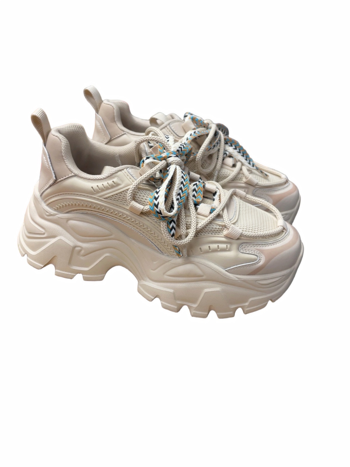 Teenmix Runners Ladies 7.5 Cream Chunky Sneakers - image 1