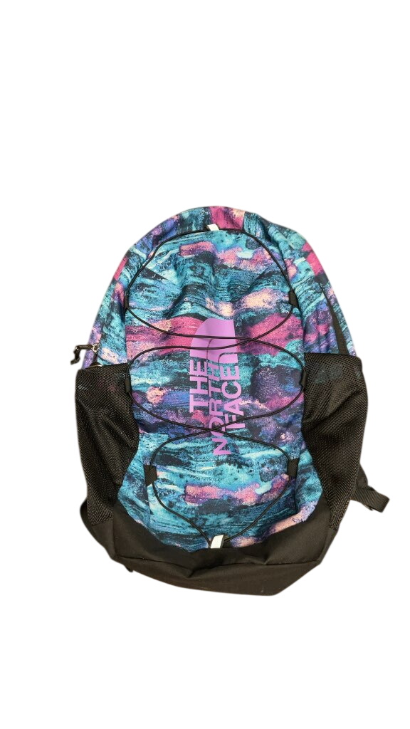 The North Face Blue and Purple Patterned Backpack - image 1
