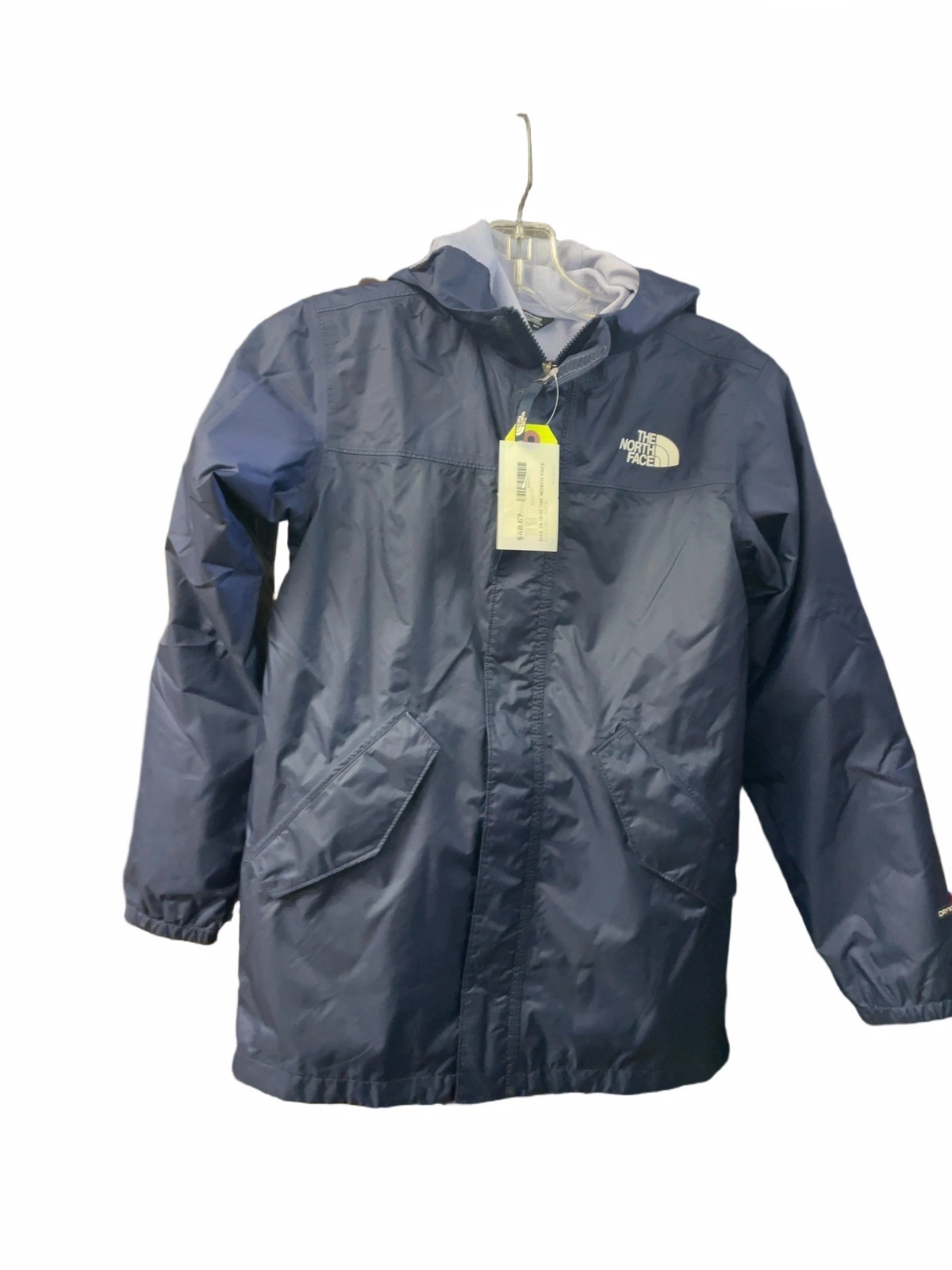 The North Face DryVent Rain Jacket JR 10-12 Blue Shell + Fleece - image 1
