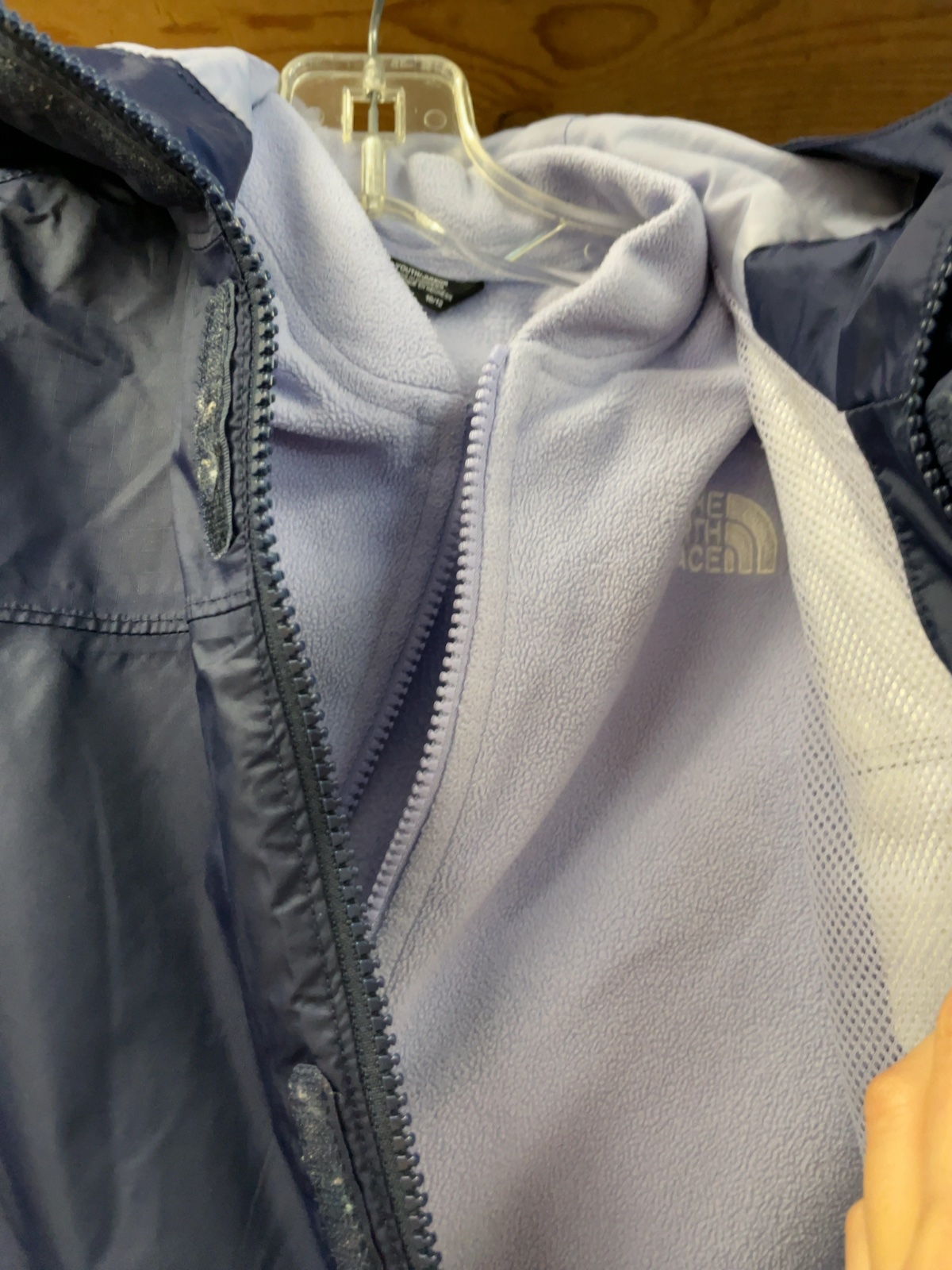 The North Face DryVent Rain Jacket JR 10-12 Blue Shell + Fleece