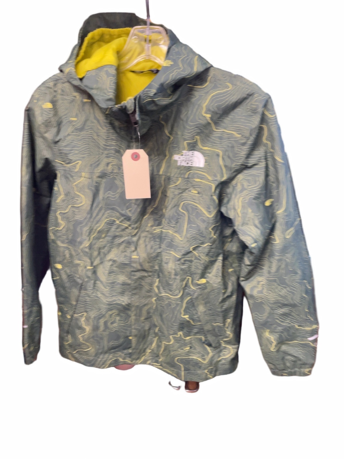 The North Face DryVent Size 12 Green Topo Rain Jacket
