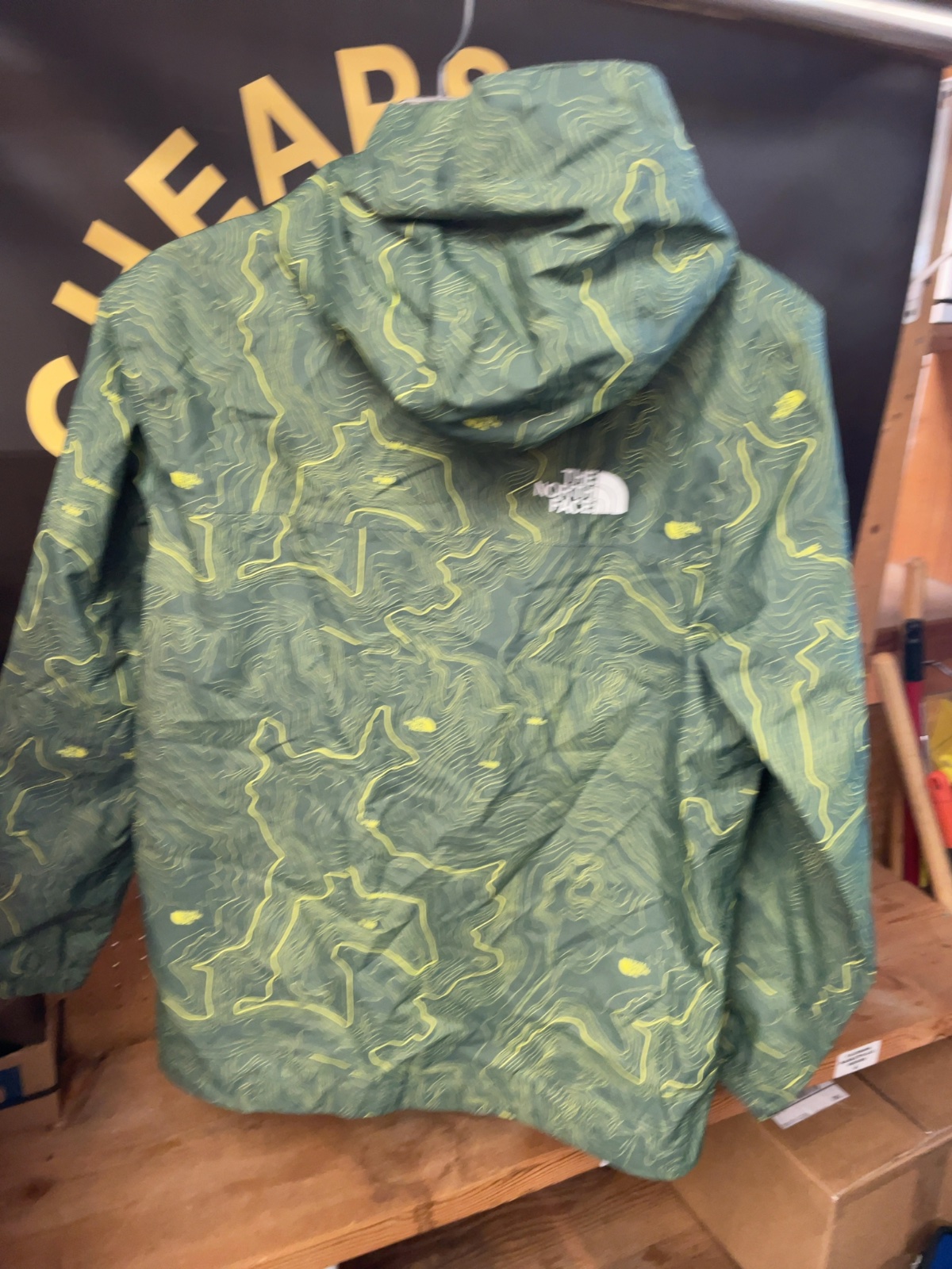 The North Face DryVent Size 12 Green Topo Rain Jacket
