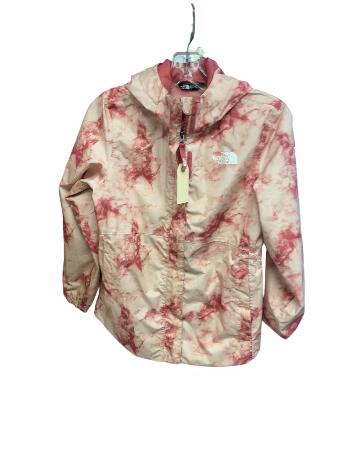 The North Face Girl's Rain Jacket Size L 14/16 Pink Tie-Dye - image 1