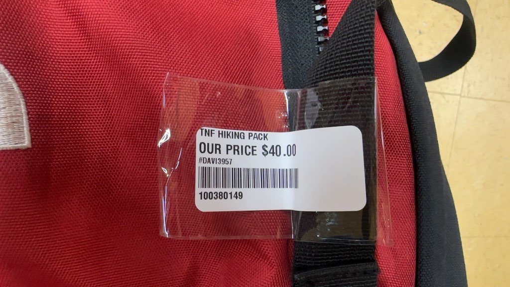 The North Face Hiking Pack Red and Black Used