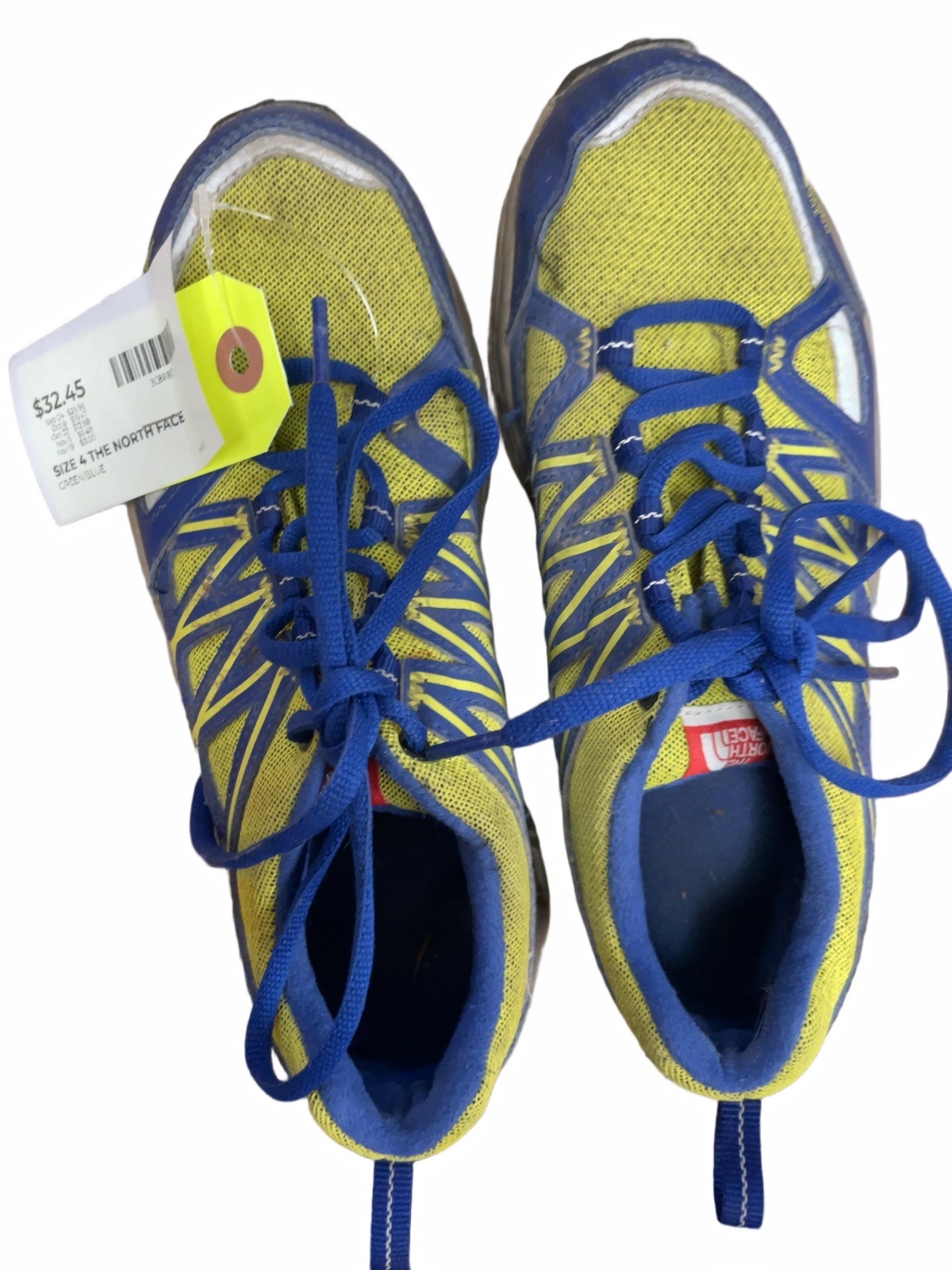 The North Face Hiking Shoes Size 4 Green/Blue - image 1