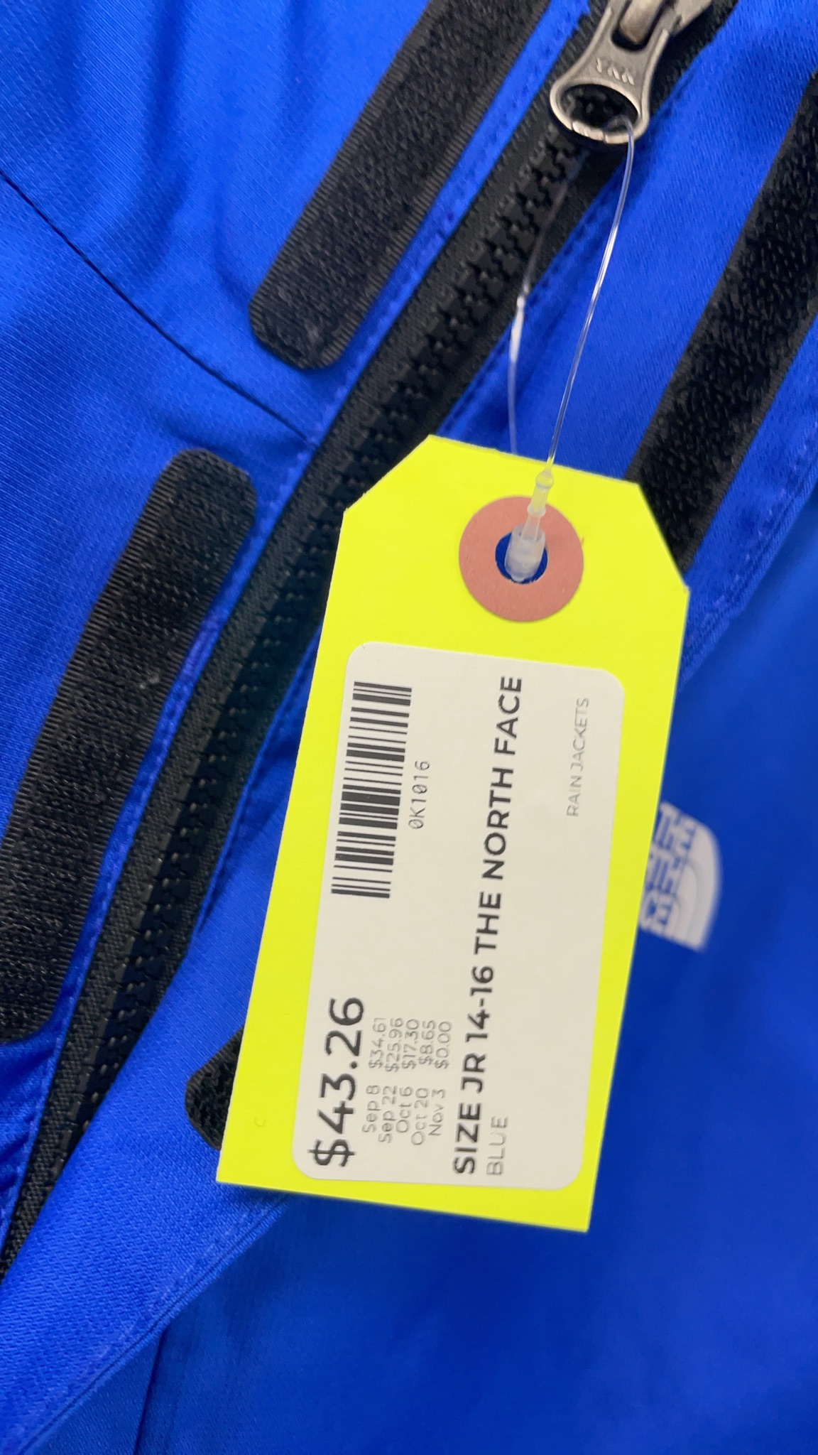 The North Face Junior Blue Rain Jacket Size 14-16