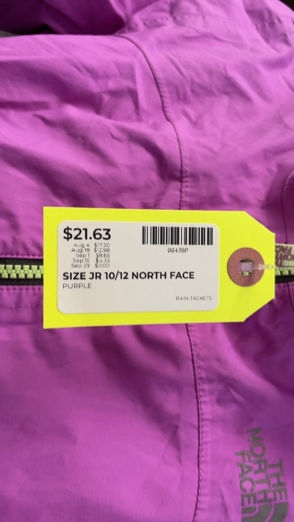 The North Face Junior Rain Jacket - Purple - Size 10/12