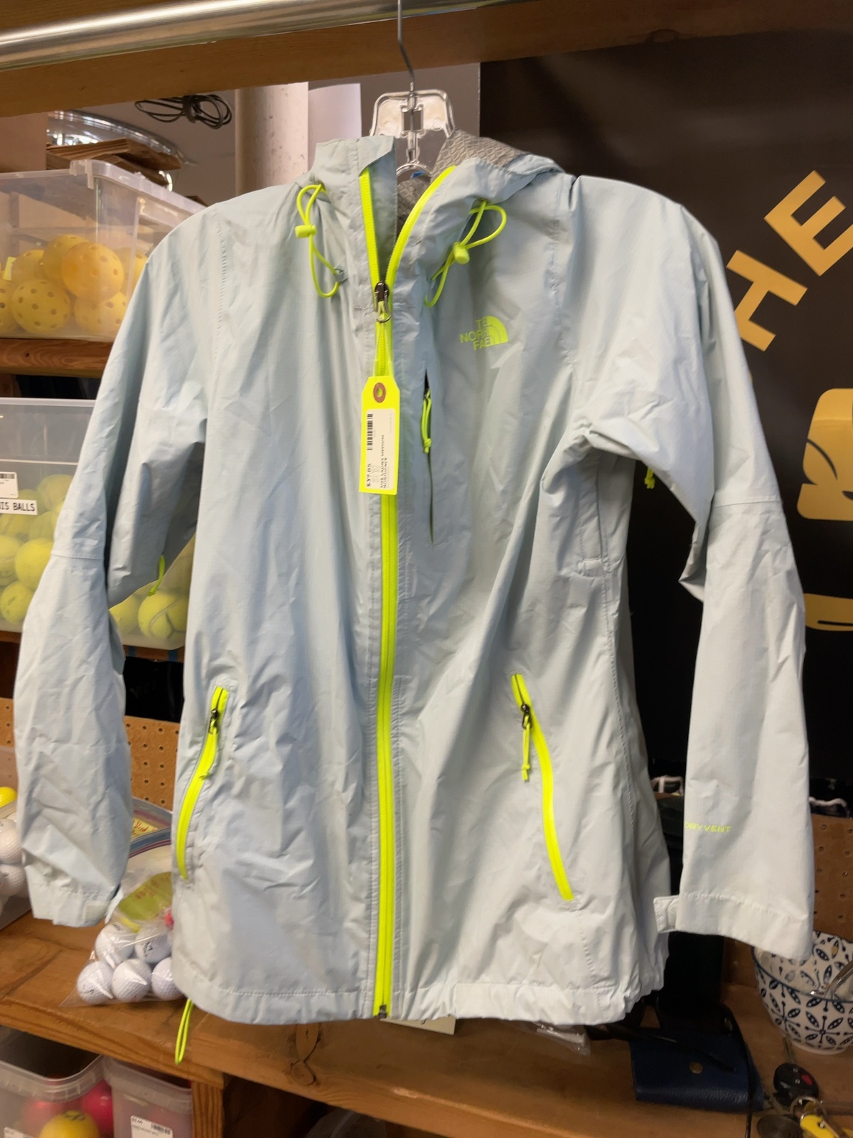The North Face Ladies Rain Jacket - Blue/Green - Medium