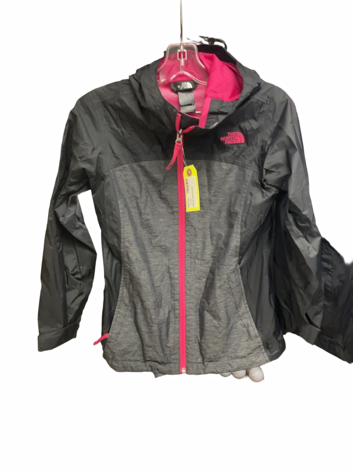 The North Face Pink and Grey Rain Jacket - Size XS