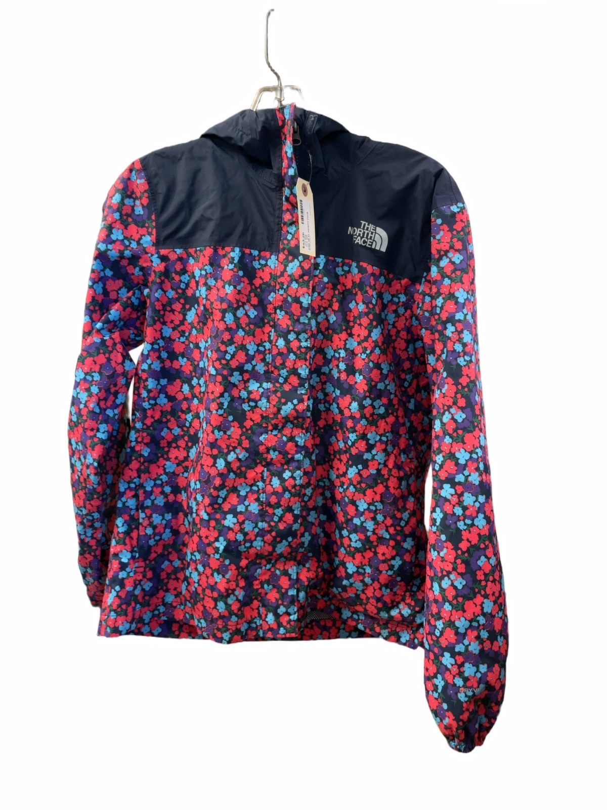 The North Face Rain Jacket JR XL Blue Floral - image 1