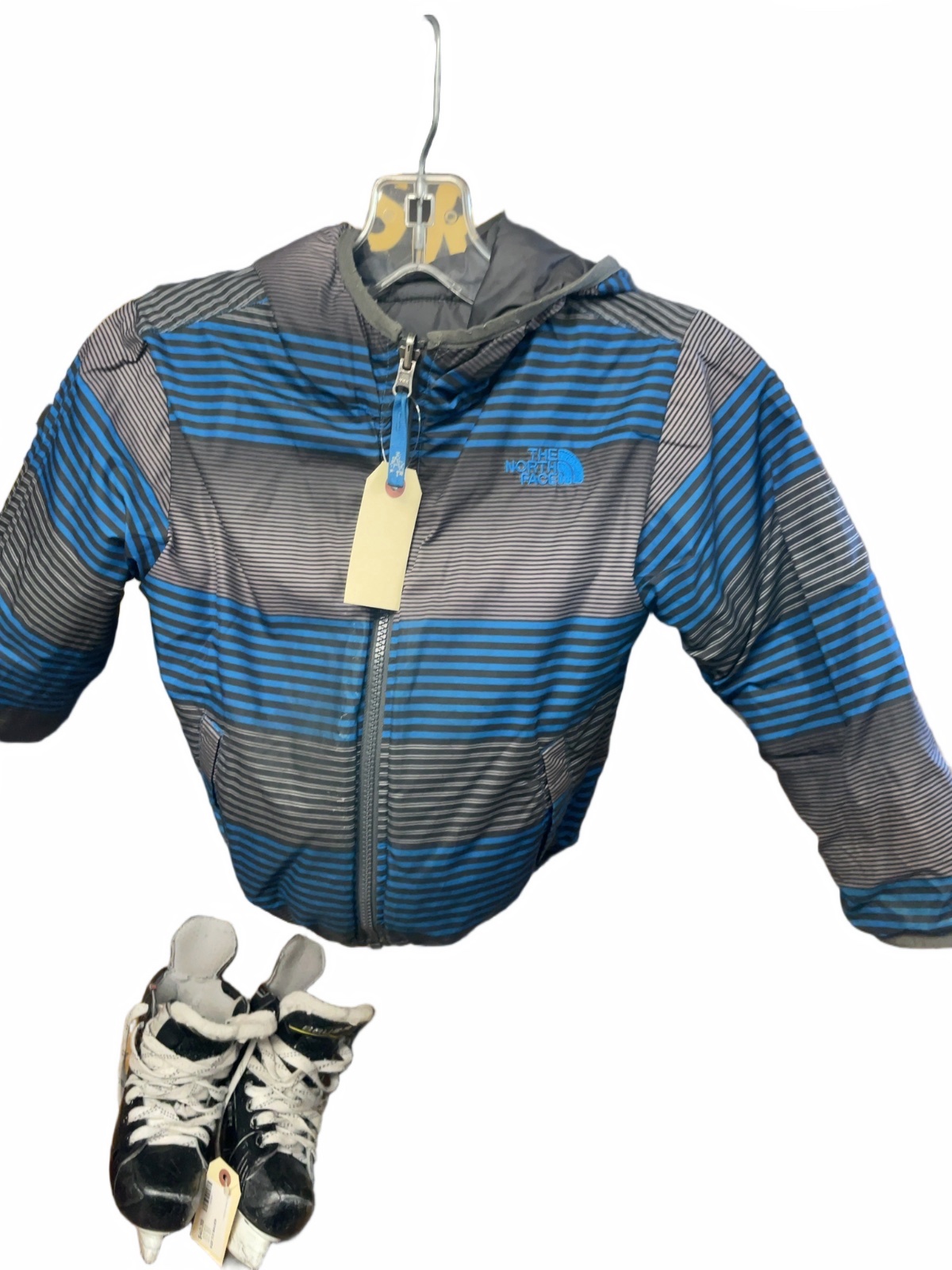 The North Face Striped Hooded Jacket Shell JR 4