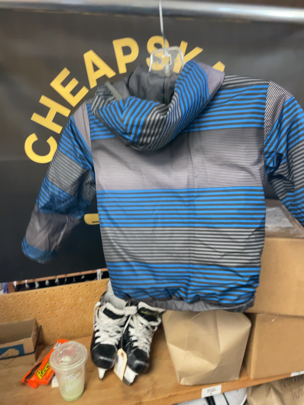 The North Face Striped Hooded Jacket Shell JR 4