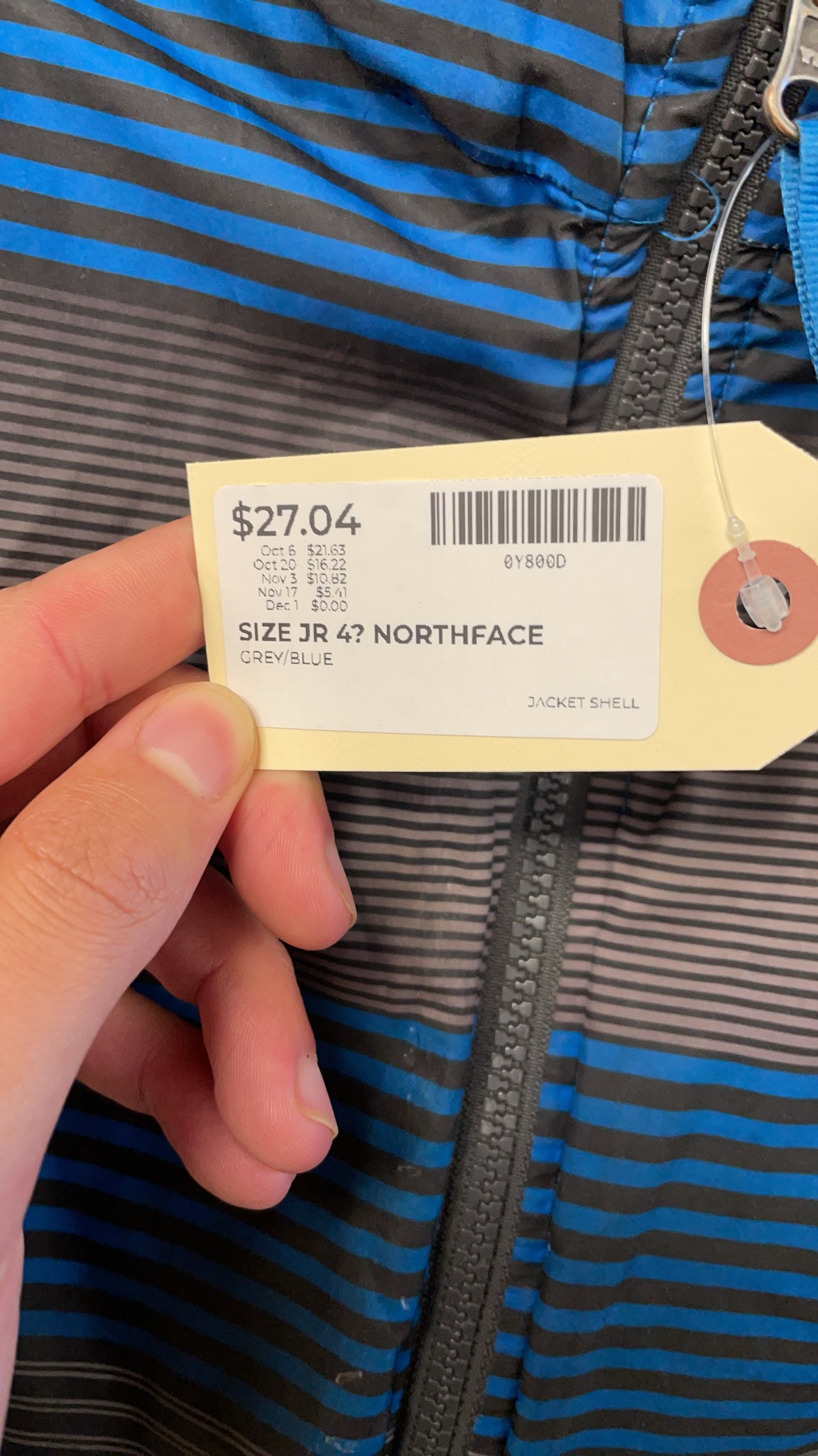 The North Face Striped Hooded Jacket Shell JR 4
