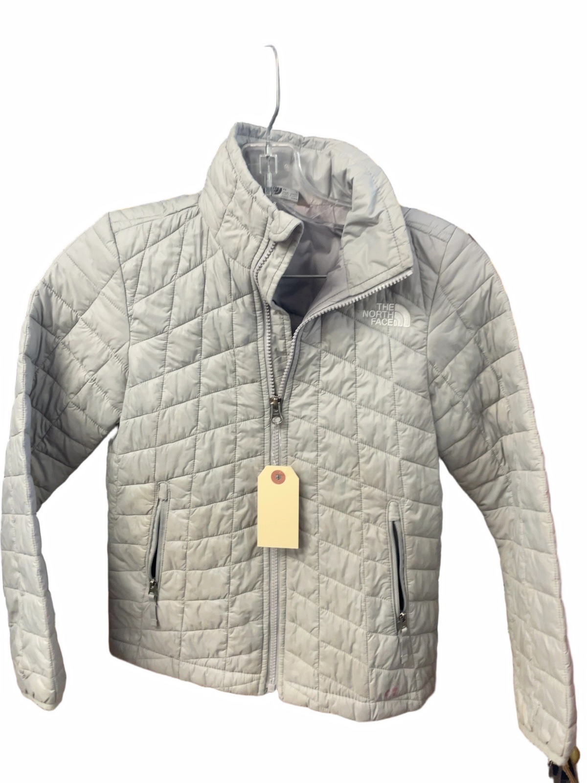 The North Face Thermoball Junior 7/8 Grey Quilted Jacket - image 1