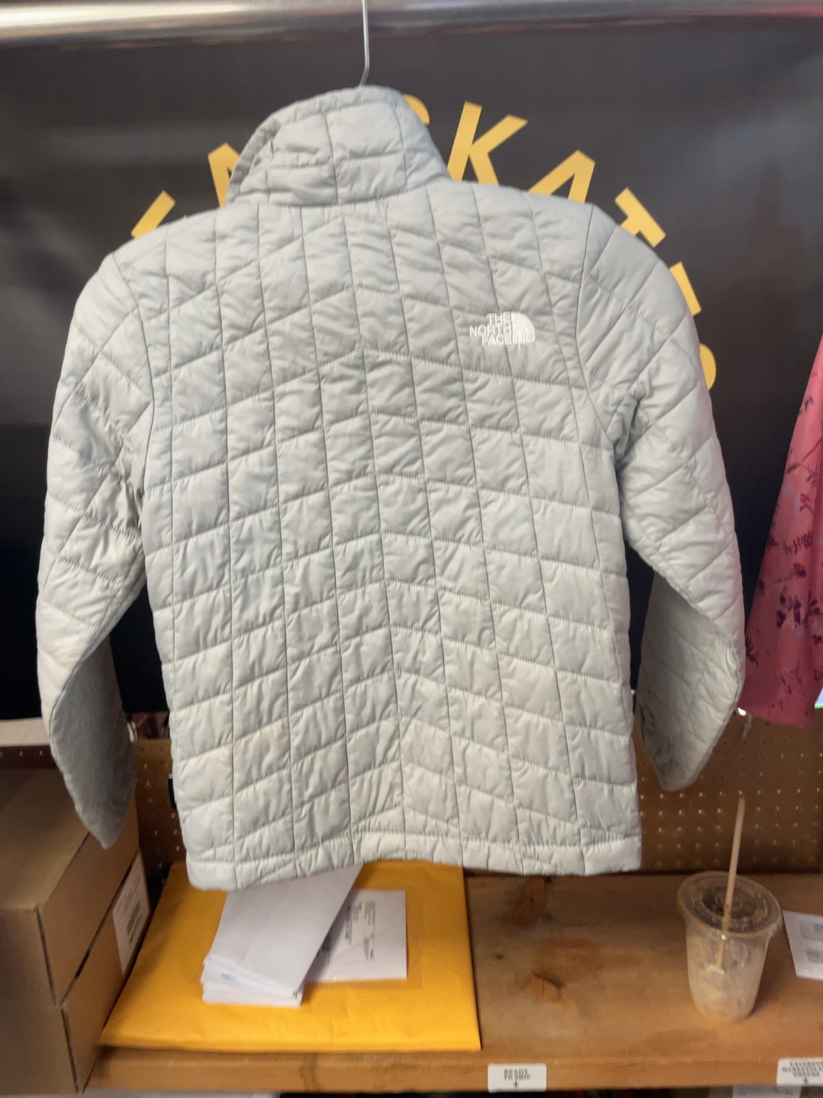 The North Face Thermoball Junior 7/8 Grey Quilted Jacket