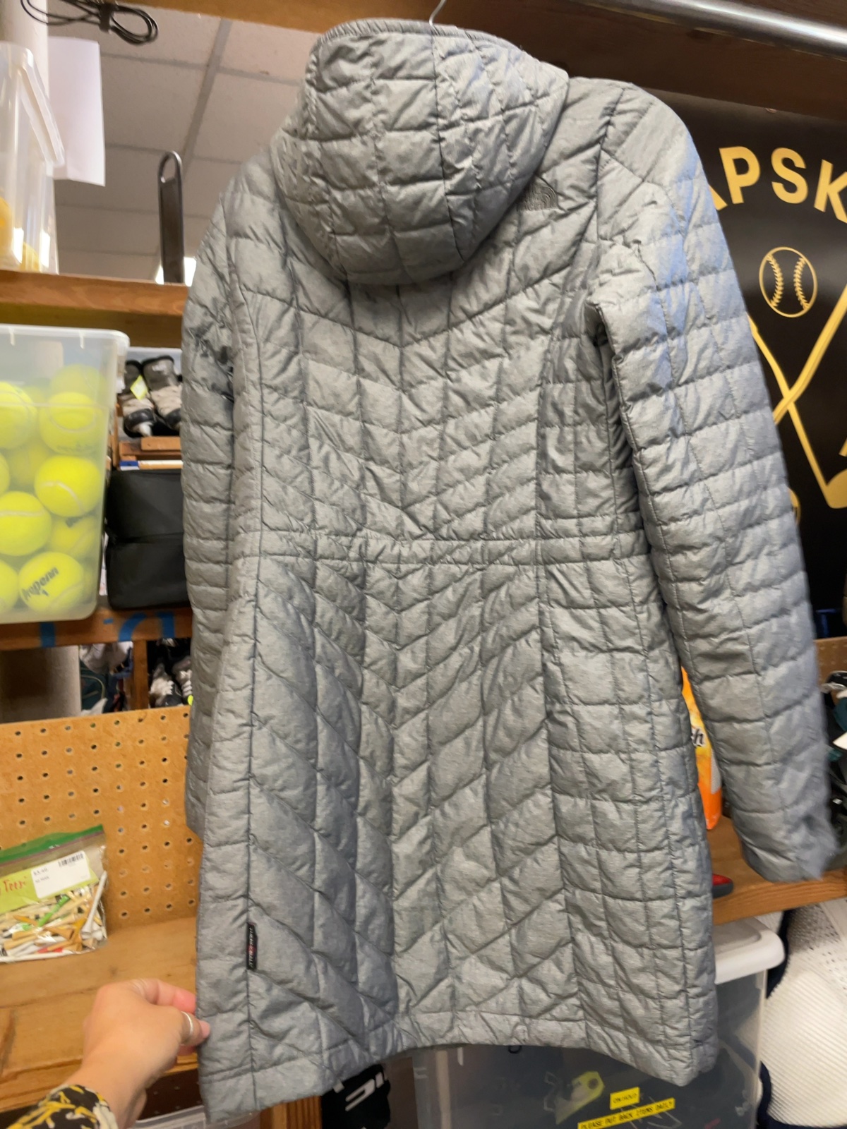 The North Face Thermoball Parka Ladies XS Grey Quilted Jacket