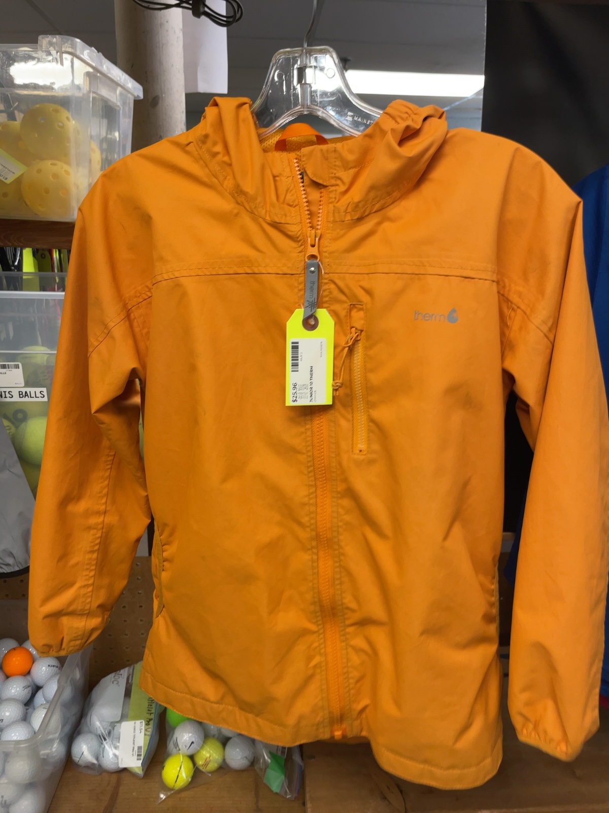 Therm Rain Jacket Size 10 Orange