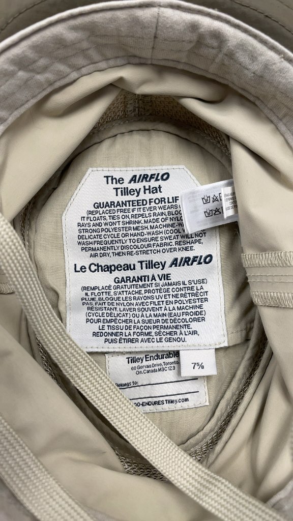 Tilley Airflo Hat - Size 7 5/8