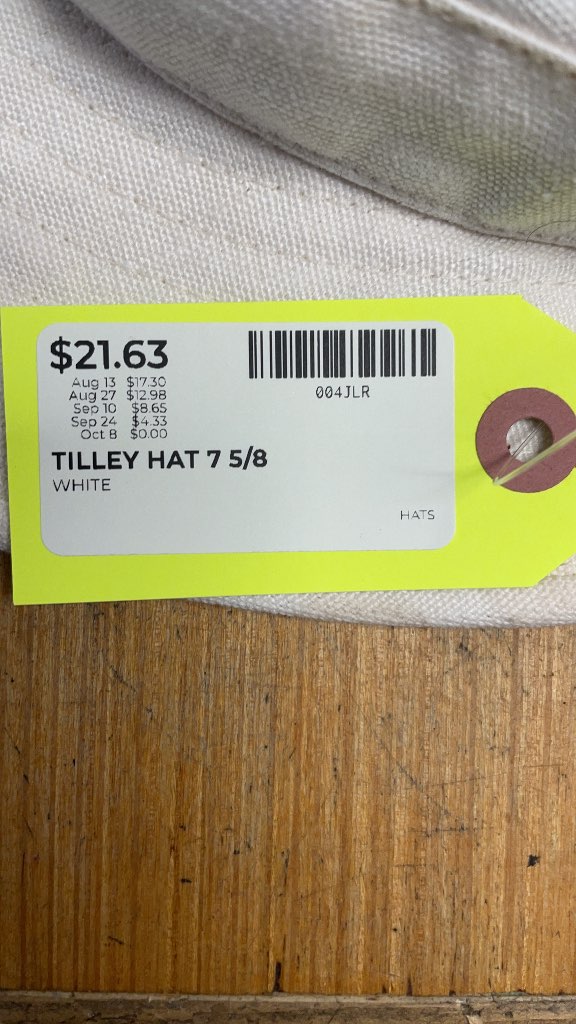 Tilley Authentic Hemp Hat 7 5/8