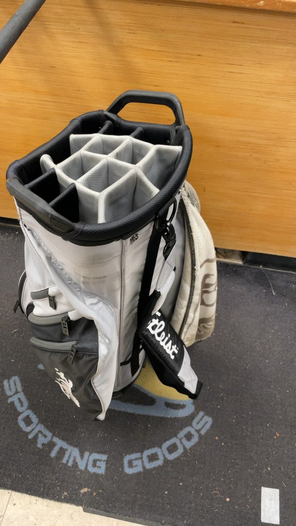 Titleist Grey and White 14-Way Golf Cart Bag