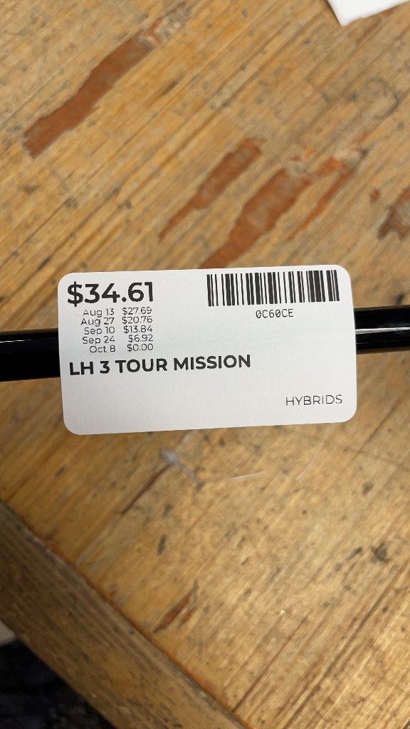 Tour Mission HT-7 Left Handed 3 Hybrid 19°