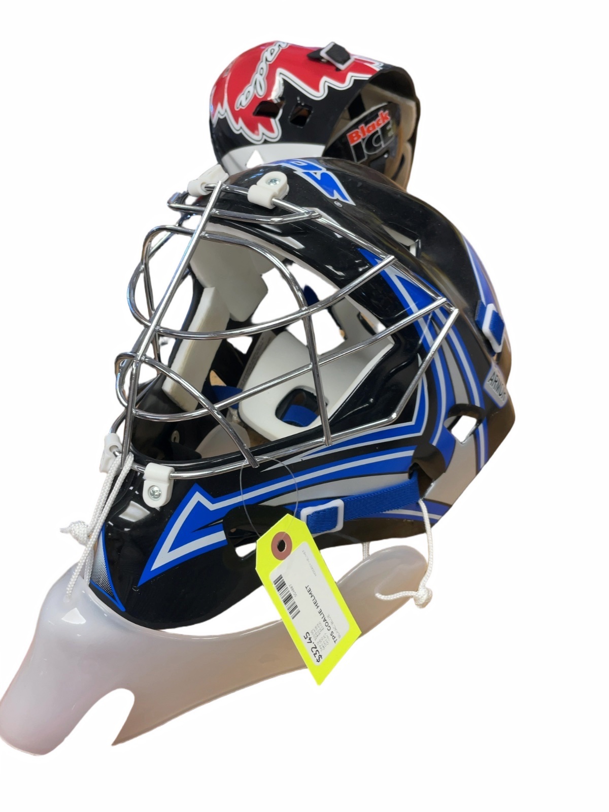 TPS Armor Goalie Helmet Black/Blue - image 1