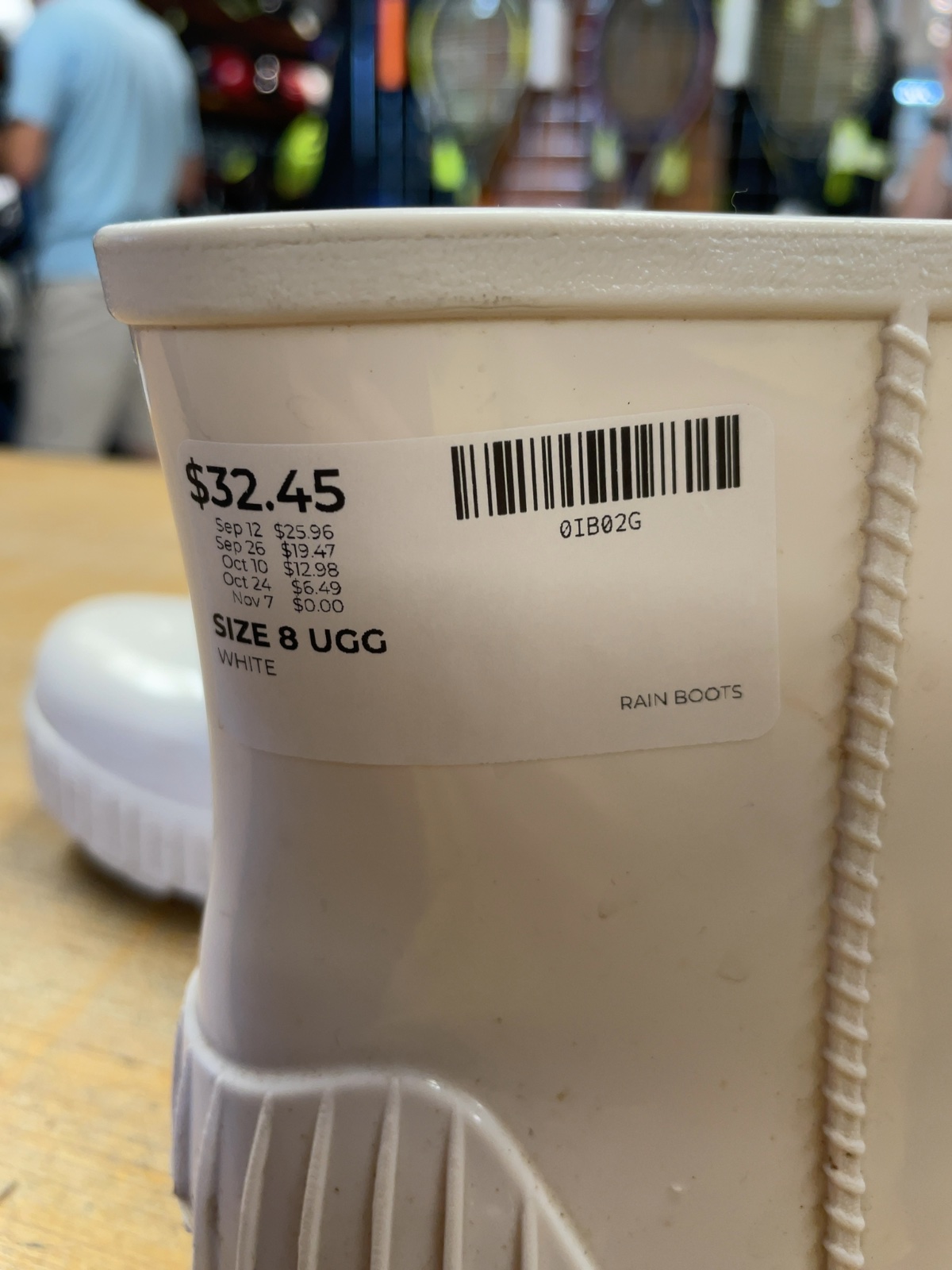 UGG Drizlita Size 8 White Rain Boots